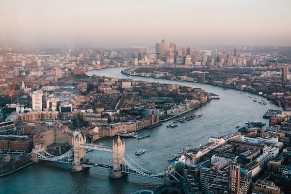 London city skyline at twilight - LDN venues sit at the top end of the UK padel pricing range