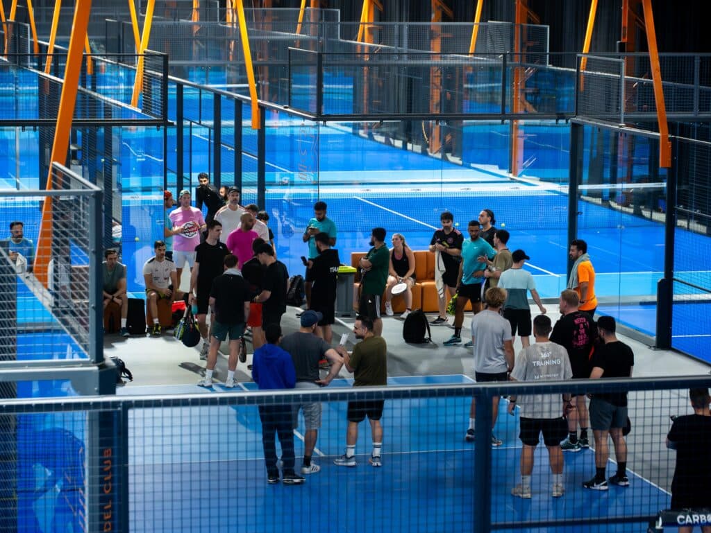 Carbon Padel Club indoor courts in Manchester - the UK's largest indoor padel facility