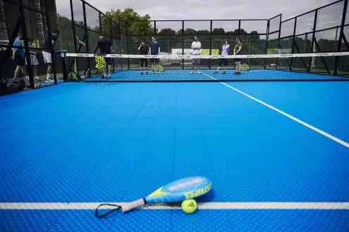 Padel coaching session - coaching is available across Wales's growing padel venues including Padium Cardiff Bay, Jaxx Padel Swansea and Cardiff City House of Sport