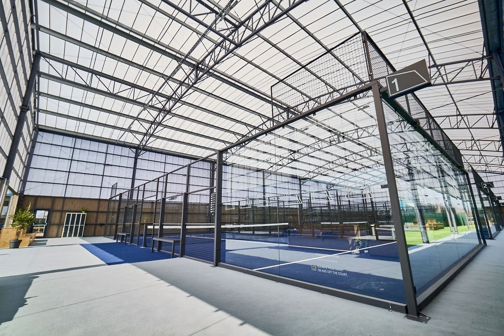Covered padel court 1 at The Padel Club TraffordCity Manchester