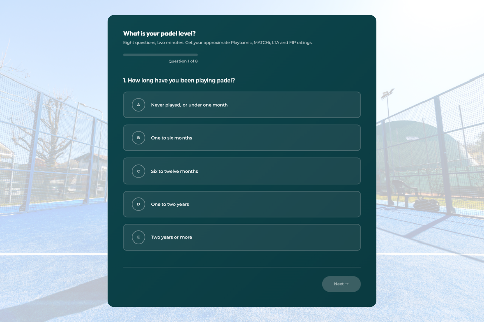 Padel Tools - What's yur padel ranking