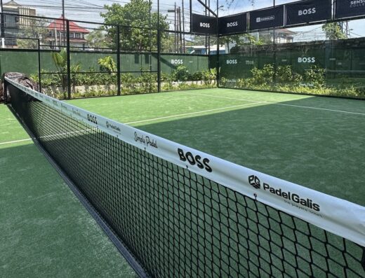 Outdoor green padel court at Simply Padel Sanur