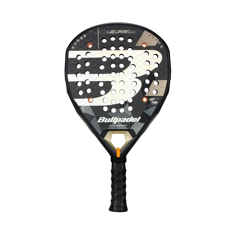 Bullpadel Neuron 02 2026 padel racket in black and white on white