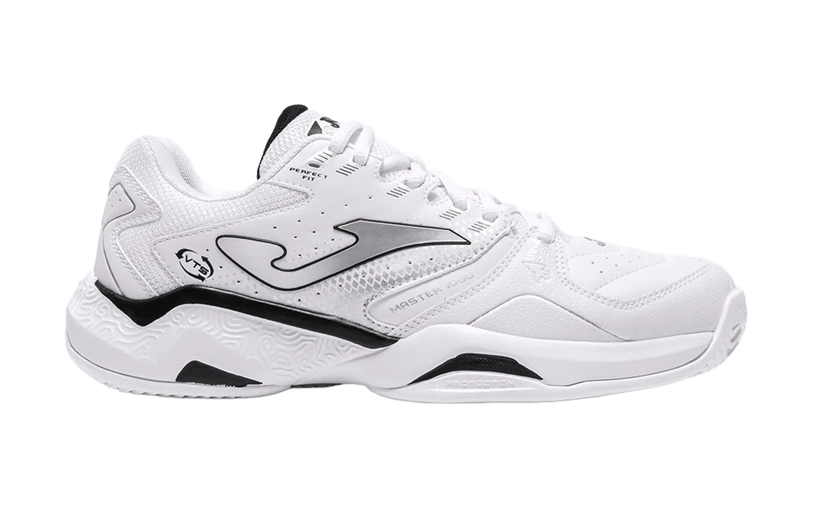 Joma Master 1000 padel shoe in white with black trim