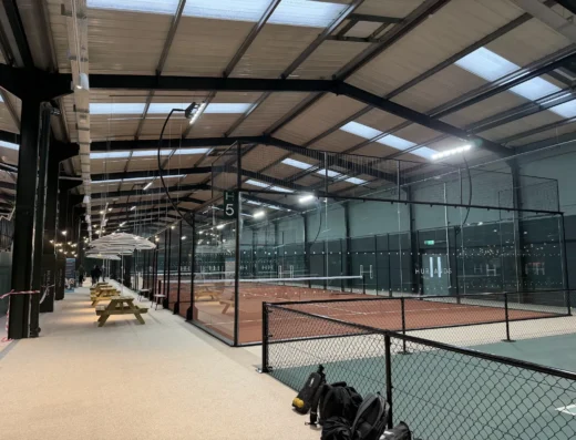 Hurlands Pickleball + Padel Club court view