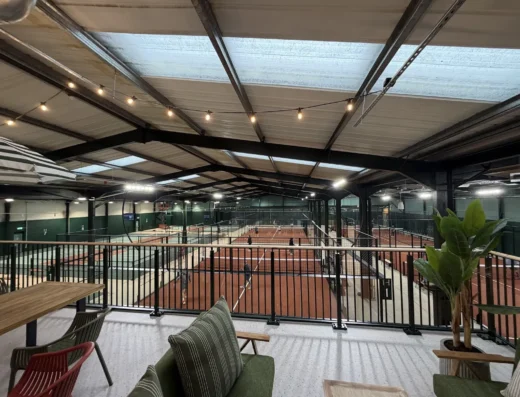 Hurlands Pickleball + Padel Club court view