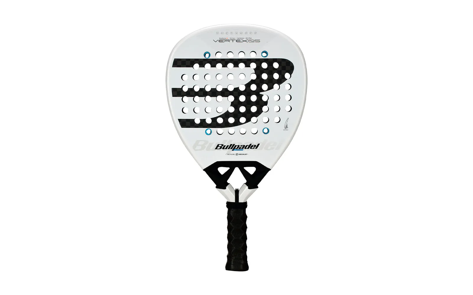 Bullpadel Vertex 05 2026 diamond padel racket in white and black