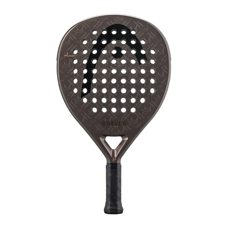 Head Coello Vibe 2026 teardrop padel racket in dark bronze on white