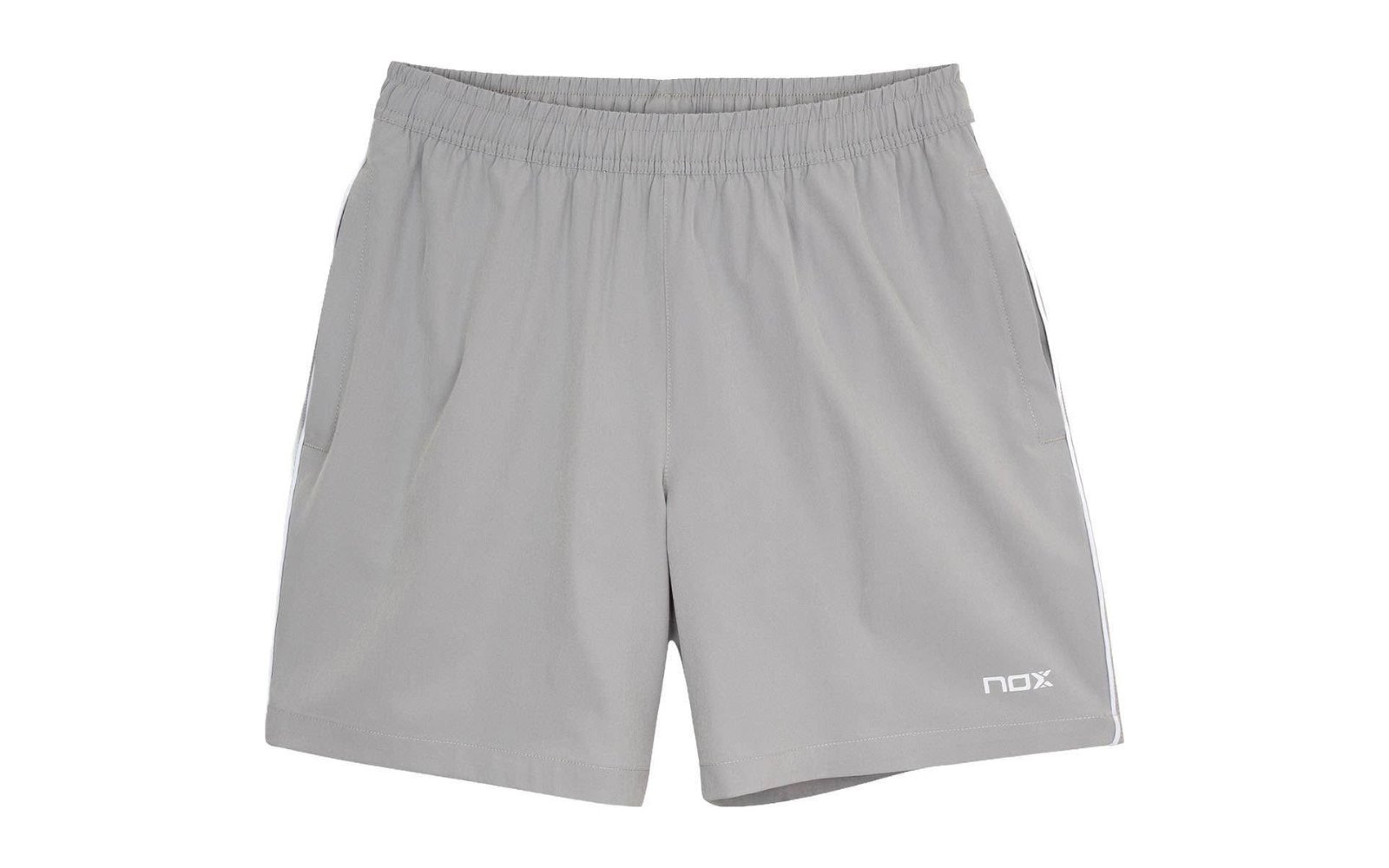 Grey Nox Team padel shorts with an elastic waist